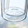 Copo de vidro fosco de copo de sublimação com tampa de bambu e palha skinny drinking copos canecas 16/20oz