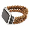 Holzperlen-Armband für Apple Watch Serie 7, 6, 5, 4, 3, modisches Armband, iWatch-Band 41 mm, 40 mm, 38 mm, 45 mm, 44 mm, 42 mm, intelligentes Zubehör