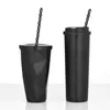 Drinking Straws Reusable Hard Plastic Sts 10.5 in Long Colored Replacement Tumbler Sts with Cleaning Brush amWhg