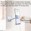 Wall Bracket Bathroom Holders Kitchen Live Lazy Portable Foldable Paste ABS Silicone Phone Mounts for iphone 14 samsung xiaomi vivo oppo