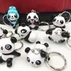 PVC Panda Keychain Cute Cartoon Keychain Bag Pendant Key Chain Crafts Gift Keyring