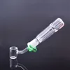 Acessórios para fumar Mini tubos coletores de vidro com 14mm Quartz banger para água Oil Rig Concentrado Dab Straw para vidro Bong
