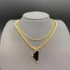 Womens Mens Luxury Designer Necklace Chain Fashion Jewelry Black White P Triangle Pendant Design Party Silver Hip Hop Punk Men Nec1121421