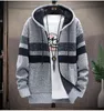 Kurtki męskie jesienne kurtka mody Stripe Swet Sweter sweter polarowy polar ciepły wełniany sweter męski płaszcz lll220826