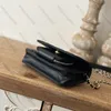 12A Upgrade Mirror Quality Mini Messenger Luxuries Designer Womens Real Leather Calfskin Quilted Black Purse Flap Handbags Shoulder Box Bag Wallet on Gold Chain