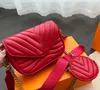 Bolsas de ombro femininas de grife bolsas de corpo cruzado Moda com letras bordadas padrão bolsa de mão corrente