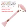 JD018 Quartz rosa Roller rosa rosa Massager Dongling Green Jade Roller com m￡scara facial