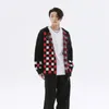 Giacche da uomo Maglioni con cappuccio scozzesi autunnali e invernali Harajuku Streetwear Maglione cardigan patchwork a scacchi oversize da donna da uomo Capispalla 220826