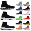 2022 Chaussures Casual Designer Sock Sports Trainers 2.0 Lace-up Luxury Femmes Hommes Nude Glitter Graffiti Runners Sneakers Mode Chaussettes Bottes Paris Knit Shoes