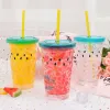 8A quality cup drop-resistant Water Bottles high temperature resistant space cup sports female portable cartoon cute casual ice