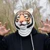 Maski imprezowe Maska Tiger Mascaras de lateks realista maskarada na Halloween cosplay cosplay masque rola gra akcesoria rekwizytów 220826