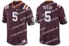 Maillots de football personnalisés Virginia Tech Hokies Football Jersey Bucky Hodges Michael Vick Hendon Hooker Ryan Willis Damon Hazelton cousu n'importe quel numéro de nom