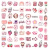 60PCS Graffiti Skateboard Adesivi rosa per auto Baby Diary Phone Laptop Giocattoli per bambini Decalcomanie fai da te