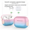 Headphone Accessories Cases for Airpods Pro 1 2 3 PC Silicone Protective Cover Gradient Contrast Color Box Packing