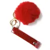 Faveur mignon extracteur de carte de crédit pompon porte-clés acrylique carte bancaire de débit Grabber pour Long Nail Atm Keychain Cards Clip Nails outils FY3637