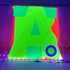 Maski imprezowe świecą w ciemne zapasy Neonowa dekoracja przyjęcia Luminous Ballon Crepe Paper Disco Bandner Banner Halloween Need UV Lights 220826