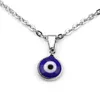 Collier de tour de cou rabot turc simple classique pour les femmes à la mode aux yeux bleus Eyes Colliers de chaîne de clavicule