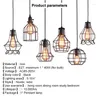 Pendellampor nordiska ljus industriell vintage loft lampa järnkonstbur svart hängande kök vardagsrum för e27 LED -glödlampa