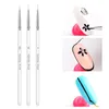 Tamax NA002 3PCS Nail Art Liner Peinture Brosse 7mm 9mm 11mm Nail Dessin Dotting Brushes UV Gel Acrylique Manucure Ongles Brosse Stylo