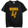 Lando Norris F1 T Shirt Merkez Gündelik Unisex Kısa Kollu Kadın Erkekler Harajuku Y2K Grunge Estetik Giyim Günlük Tee