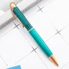 Quicksand Ballpoint Gold Pen Powder Ballpoints Dazzling Colorful Metal Crystal Pen Student Writing Office Signature Penns Festival Gift Th0155