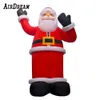 6mh voet hoog grote opblaasbare Santa Claus adverteren Big Old Man springkussens met LED -licht voor Chrismas Day Toys omvatte ventilator
