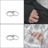 Wedding Rings S925 Bamboo Sterling Sier Couple Niche Ring Men And Women A Pair Of Valentines Day Gifts Holiday Drop Delivery 2021 Jewe Dhnwr