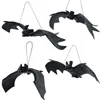 Decoração de festa 1pc Lifelied Fake Bat Halloween pendurado na casa assombrada de terror adereços Diy Ornament Soft Kids Toy 220826