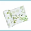 Hårtillbehör Newbaby Swaddle Wraps Floral Print Baby Filtar Spädbarn överdimensionerad filt Super Soft Lovey 6 Designs 80cm Drop Deliv Dhwas