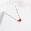 Healthy Necklaces 14k Rose Gold Plated Symbolic Red Heart Dainty Pendant Necklace For Women 16 Inch amZXc