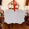 Sublimatie blanco kerst ornament Benelux dubbelzijdige hanger Xmas Tree Hanging Tag Holidays Decoration Craft 0826