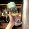 Butelka z wodą o dużej pojemności prosta kreatywna kubek przenośny plastikowy kubek