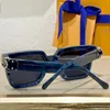 Luxury 1.1 Millionaires occhiali da sole 96006 designer per donna HOT mens Delicato motivo oro su occhiali da sole top full frame Vintage Black graffiti blue Eyewear con scatola