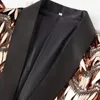 Erkek Suit Blazers Erkek Lüks Dalga Çizgili Altın Sequin Blazer Ceket Şallı Bir Düğme Parlak Düğün Partisi Takım Ceketler Akşam Yemeği Smokin Blazer 220826