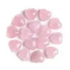 Kunst en ambachten genezen Crystal Natural Rose Quartz Love Heart Stone Chakra Reiki F0826