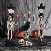 Autres fournitures de fête festives Halloween corbeau à plumes noires réaliste à la main pour intérieur extérieur corbeaux oiseaux décoration 220826