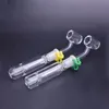 Acessórios para fumantes Mini -queimador de óleo de vidro de fumante Tubo de bong de água com 45 graus 100% de quartzo pregos e clipe de plástico