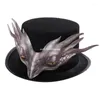 Bérets Steampunk Hommes Chapeau Haut Pour Gothique Halloween Gay Jazz DropshipBérets