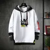 Moletons masculinos moletons harajuku moletons homens homens japonês estilo hip hop casual streetwear letra imprimida machos de ombro gotejados 220826