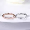 Anillo de banda de corazones de amor de oro rosa para mujer Caja original para Pandora Auténtica plata 925 para hombre Boda CZ conjunto de anillos de diamantes