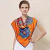 100% Silk Scarf Shawl Women's Square Overdized Cape Wraps High Quality 110cm