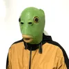 Maski imprezowe 1PC Zabawny Halloween Cosplay Costume Unisex Adult Men Men Party Green Fish Head Maska Ecciien LaTex Make Fun Toy Prezent 220826