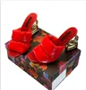 النعال ذات الكعب العالي للسيدات في فصل الشتاء أسفل المواد الدافئة رسائل أزياء دافئة تصميم أحذية متعددة الألوان أحذية 35-42