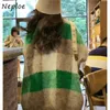 Women's Fur Faux Fur Neploe Fall Long Knitted Woman Cardigan Single Breasted Plaid Sweater Jacket Women Fashion Mink Knit Open Stitch Tops Mujer 220826