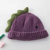 M492 baby kinderen gebreide hoeden schattige cartoon dinasaur wollen petten kinderen breien warme beanie hoed