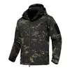 メンズジャケットMege Shark Skin Soft Shell Military Tactical Jacket Men Waterproof Army Fleece Clothing Multicam Camouflage Windbreakers 4XL 220826