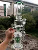 Cachimbos de água grossos de vidro verde de 18 polegadas com filtros cachimbos tipo reto fêmea 18 mm junta