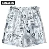 Mäns shorts 2022 Summer Graffiti Handmålad grafik Beach Pants Men Surfing Overdimensionerade byxor Fashion Anime Casual Shorts Sport Basketba T220825