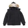 メンズ品質のメンズジャケットコート本物の大きなウルフファーカナダオーバーコート服ファッションスタイル冬のアウターパーカーショート