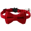 Cat Collar Breakaway Bowtie Safety with Bell Christmas Birthday Party Red Apparbale Carrars for Kitten Puppy